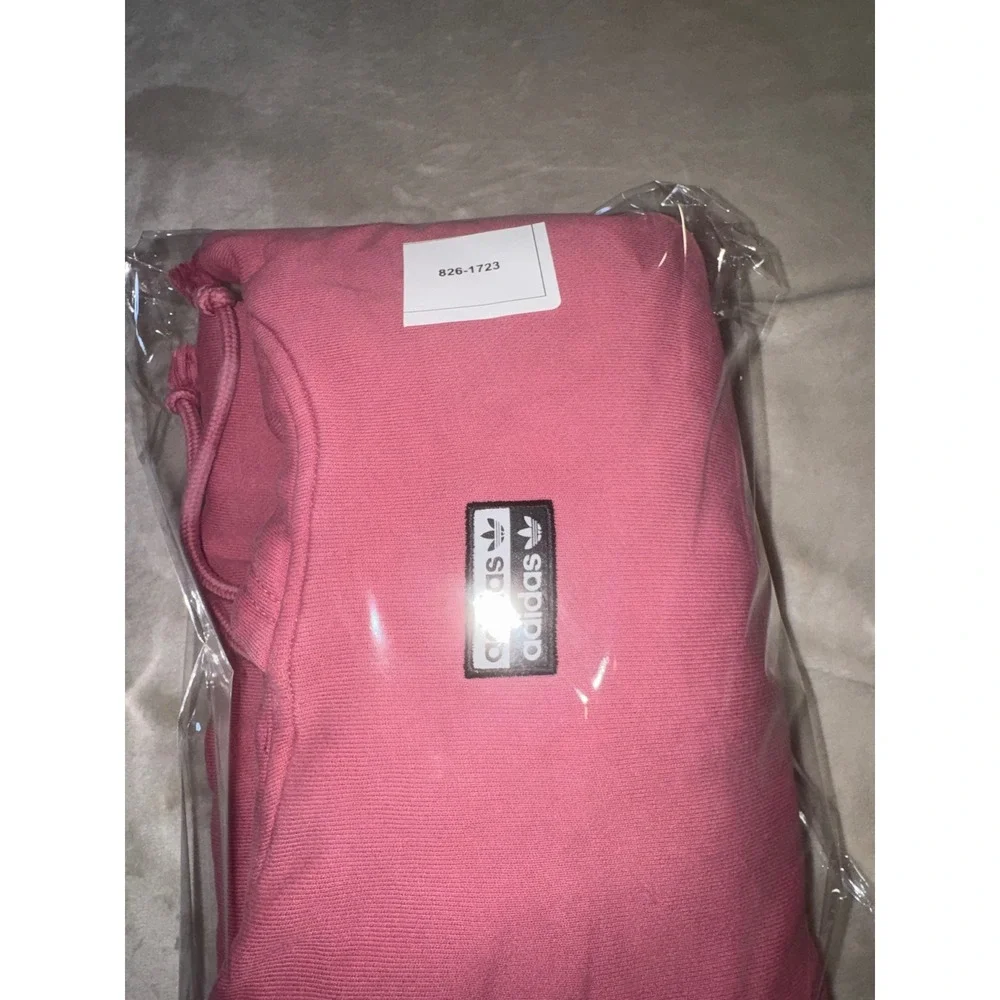 Adidas Originals Mens Vocal Hoodie Pink Double Trefoil Pullover Sweatshirt M